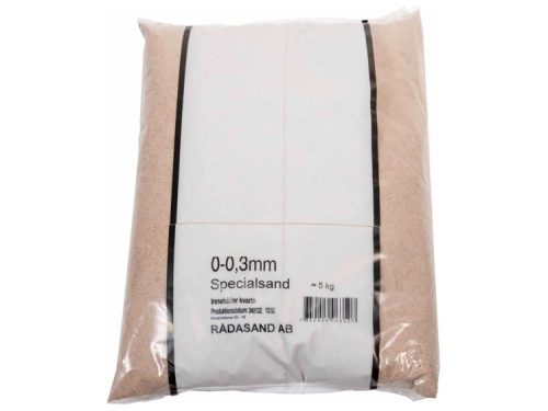 Specialsand til gnavere, 0-0,3 mm, 5 kg fra RÅDASAND AB. Ideel til indretning af bur og skaber et naturligt miljø for mindre kæledyr.