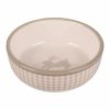 210272 FEEDING BOWL SMALL ANIMAL MYLO CERAMIC ROUND BEIGE-WHITE 13,3x13,3x4,6CM 400ML