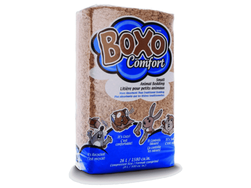 Boxo Comfort små dyrebede, 26 liter, ideelt til gnavere og mindre kæledyr. Mere absorberende end traditionelle beddingprodukter, samt miljøvenligt og genanvendeligt. Giver en komfortabel og ren soveplads for dit kæledyr.