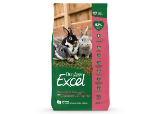 Burgess Excel Mature Rabbit Nuggets med tranebær 1.5 kg