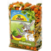 JR FARM Früchtchen til gnavere og mindre kæledyr, farverig blanding af sundt foder med frugt og grønt, der sikrer en varieret kost. Verpacket i praktisk pose.