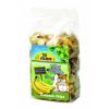 Bananenchips fra JR FARM, lækker snack til gnavere og små kæledyr, pakket i praktisk pose.