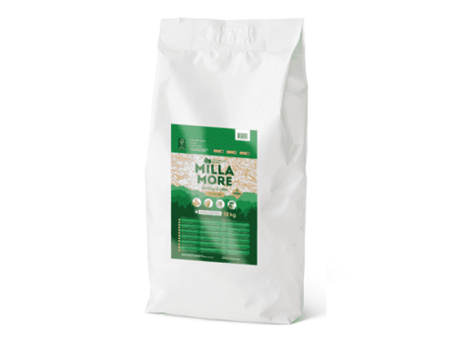 MILLA MORE strøelse til små kæledyr, 10 kg pose, ideelt til gnavere og små husdyrforhold, giver optimal komfort og hygiejne.