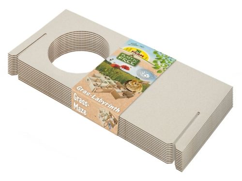 Græs-labyrint til gnavere fra JR Farm, lavet af plastfri materialer. Ideel til at stimulere og underholde mindre kæledyr med sjove labyrinth-aktiviteter.