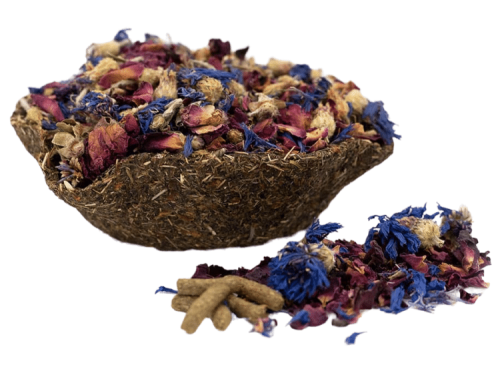 NS8401400 - Naturhof Hø-Skål med fyld af rose og kornblomst (115g) 2