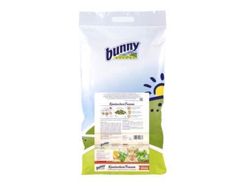 Bunny KaninchenTraum foder til kaniner i praktisk 1,5 kg pose, designet til at sikre optimal ernæring og trivsel for dit kæledyr.
