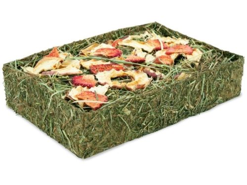 Naturlig snack til gnavere med tørrede frugter og græs, ideel til hamstere og marsvin. Giver en sund og velsmagende tilføjelse til dit kæledyrs kost.