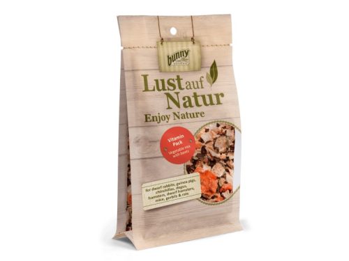 Bunny Lust auf Natur vitaminpakke med grøntsagsmix og rødbeder, ideel til dværgkaniner, marsvin, chinchillaer, hamstere, mus, gerbiler og rotter.