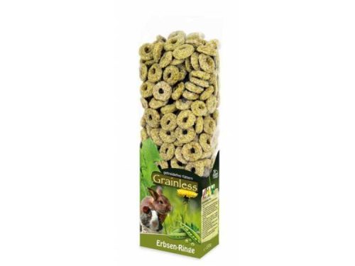 Grainless Erbsen-Ringe til gnavere, sund snacks uden korn, perfekt til kaniner og mindre kæledyr.