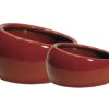 Living World Keramikskål ergonomisk Terracotta begge