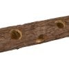 Naturlig træstub til gnavere med huller til leg og aktivitet, ideel til hamster, mus og andre små kæledyr. Fremmer naturlig adfærd og tandpleje.