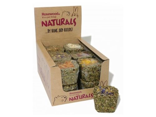 Rosewood Naturals snacks til gnavere, præsenteret i en praktisk displayæske. Indeholder naturlige ingredienser i forskellige varianter, ideelle til hamstere, kaniner og andre små kæledyr.
