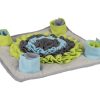 Farverigt snusemåtte til gnavere med bløde flisefliser i grøn, blå og grå. Ideel til mental stimulation og leg for mindre kæledyr. Perfekt til at skjule godbidder og opfordre til naturlig opførsel.