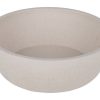 Skål til gnavere i lys farve, ideel til mad eller vand, fremstillet af holdbart materiale, perfekt til mindre kæledyr som hamstere og mus.