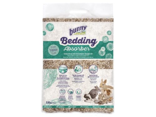 Bunny Bedding Absorber til gnavere og mindre kæledyr, 2,8 kg pakke, med maksimal sugeevne og effektiv lugtbeskyttelse. Ideel til at sikre en ren og komfortabel indhegning for dit kæledyr.