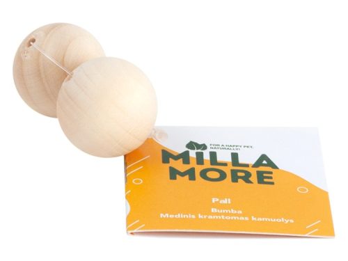 Naturlig trælegetøj til gnavere fra Milla More, designet som en bumbabold for underholdning og aktivitet. Ideelt til at stimulere små kæledyr og fremme leg.