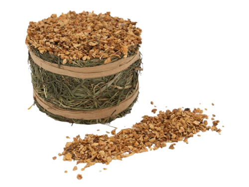 Høball til gnavere, fyldt med naturlige ingredienser, perfekt til små kæledyr som kaniner og marsvin. Ideel som snacks og til at understøtte en sund kost.