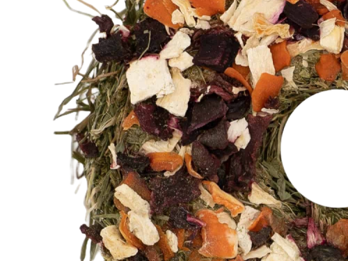 Naturlig snack til gnavere med tørrede grøntsager og urter, ideel til at stimulere gnaveres nysgerrighed og aktivitetsniveau. Perfekt til hamstere, kaniner og andre små kæledyr.