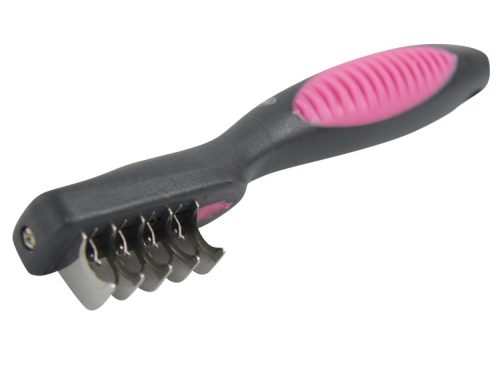 Effektiv kæledyrskam med ergonomisk håndtag, designet til pleje af små gnavere. Ideel til at fjerne løse hår og forhindre filtre, hvilket sikrer en sund pels. Perfekt til både hamstre og kaniner.