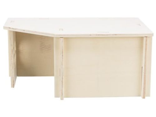 Kreativ og funktionel legetøjsbænk til gnavere, ideel til leg og aktivitet. Perfekt til at stimulere små kæledyrs nysgerrighed og adfærd. Robust design i lys træfarve, der passer ind i ethvert hjem.