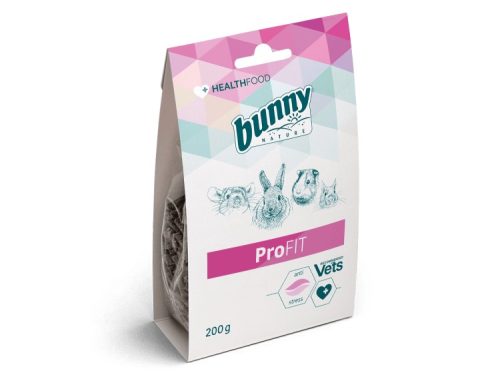 Bunny Nature ProFIT til gnavere, 200 g. Sundhedsprodukter anbefalet af dyrlæger, designet til at reducere stress og fremme velvære hos små kæledyr.