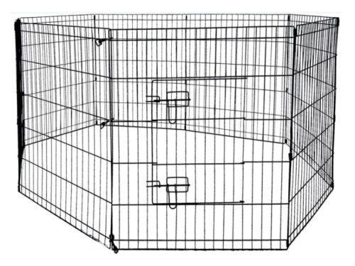 Foldbart bur i metal til gnavere, ideelt til indendørs eller udendørs brug. Buret har en stabil konstruktion og flere låsemuligheder for sikkerhed. Perfekt til kaniner, marsvin og andre små kæledyr.