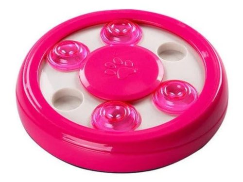 Interaktivt aktivitetslegetøj til gnavere i pink, designet til at stimulere og underholde små kæledyr. Ideel til mental træning og leg.