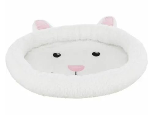 Blød og hyggelig seng til små kæledyr med kaninmotiv, ideel til gnavere og andre smådyr. Perfekt til at skabe en tryg og komfortabel hvileplads.