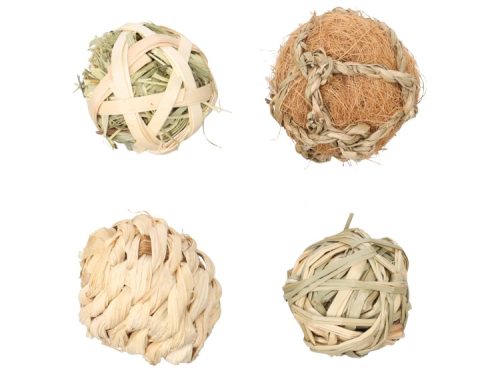 Naturlige aktivitetsbolde til gnavere i forskellige former og materialer. Perfekte til leg og stimulation for hamstere, marsvin og andre små kæledyr. Ideelle til at fremme sund adfærd og holde dit kæledyr aktivt.