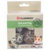 Flamingo Roll and Play legetøj til små dyr, 4 stk. i naturlige materialer, ideelt til gnavere som hamstere.